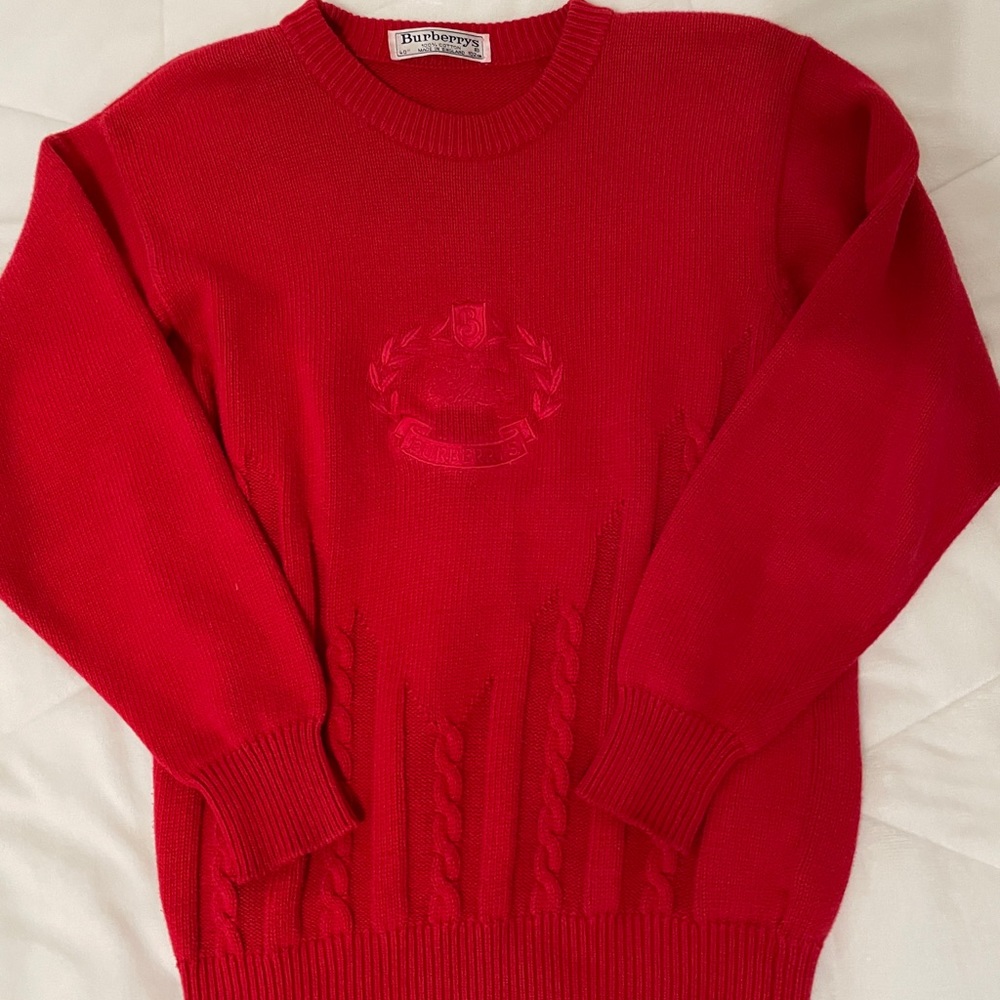 vintage burberry knit sweater
